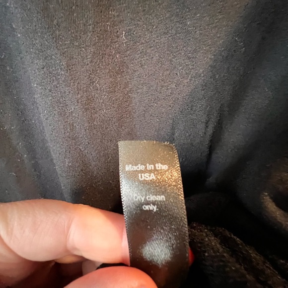 Michael Stars Crew w/ Leather Sleeves and Leather Side Panels - Picture 3 of 4